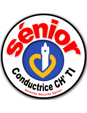 Conductrice Sénior CH'TI (15x15cm) - Sticker/autocollant