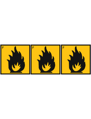 Facilement inflammable (3 stickers 5x5cm) - Sticker/autocollant