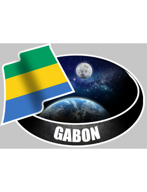 GABON (10x14cm) - Sticker/autocollant