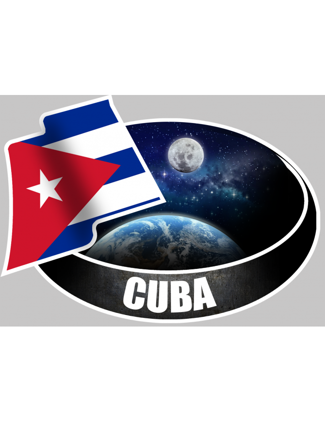 CUBA (10x14cm) - Sticker/autocollant