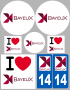 Bayeux (8 autocollants variés) - Sticker/autocollant