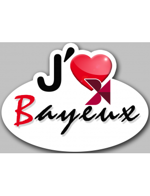 j'aime Bayeux (15x11cm) - Sticker/autocollant