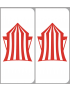 immatriculation tente La Baule (2 logos 10,2x4,6cm) - Sticker/autocoll
