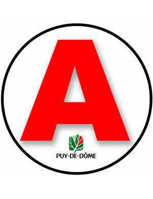 A 63 Le Puy de Dôme - 15cm - Sticker/autocollant