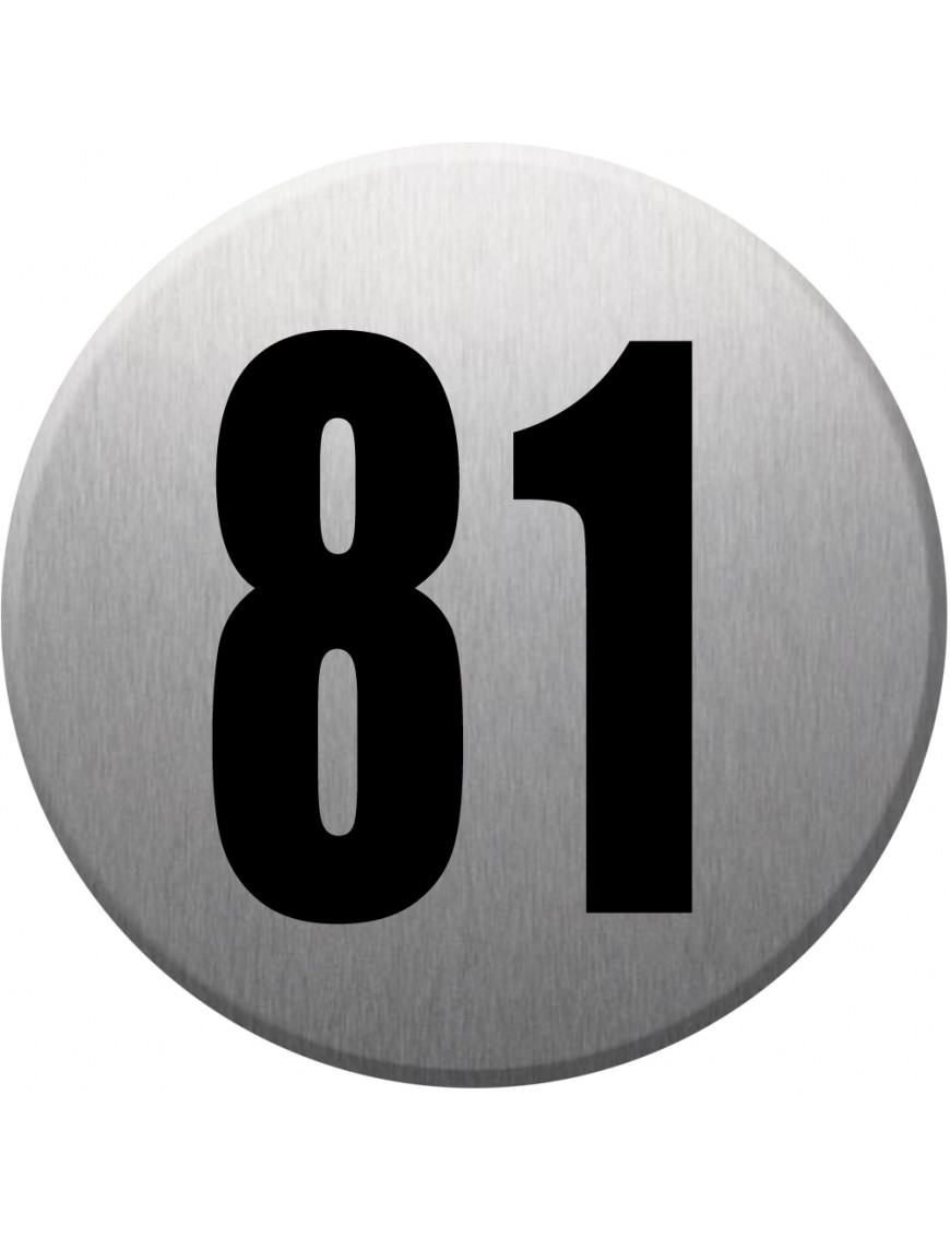 numéroderue81 - gris brossé 10x10cm - Sticker/autocollant numéroderue81 - gris brossé 10x10cm - Sticker/autocollant