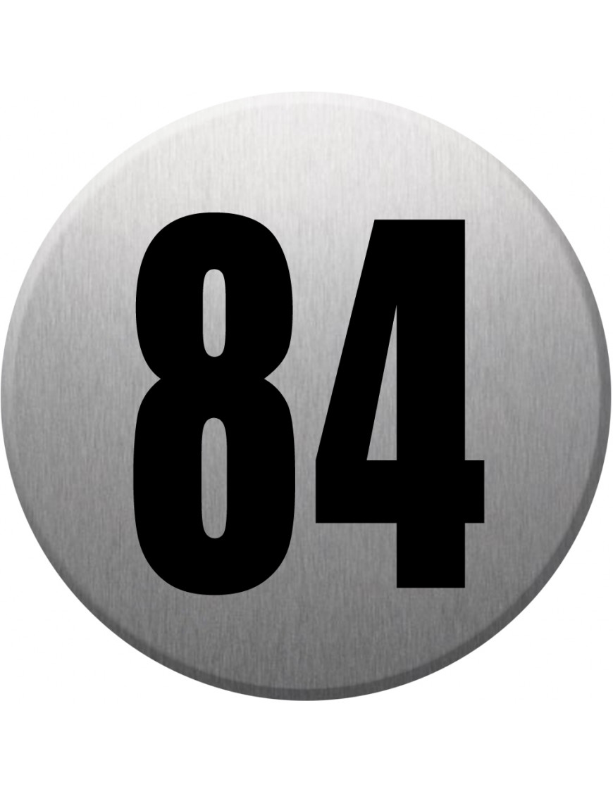 numéroderue84 - gris brossé 10x10cm - Sticker/autocollant numéroderue84 - gris brossé 10x10cm - Sticker/autocollant