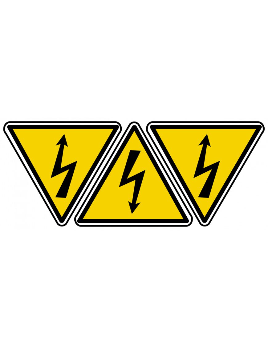 danger électrique (3fois 10x9cm) - Sticker/autocollant danger électrique (3fois 10x9cm) - Sticker/autocollant