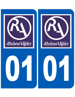 immatriculation 01 région (l'Ain) - Sticker/autocollant