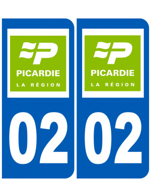 immatriculation 02 Picardie - Sticker/autocollant