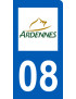 immatriculation motard 08 Ardennes (6x3cm) - Sticker/autocollant