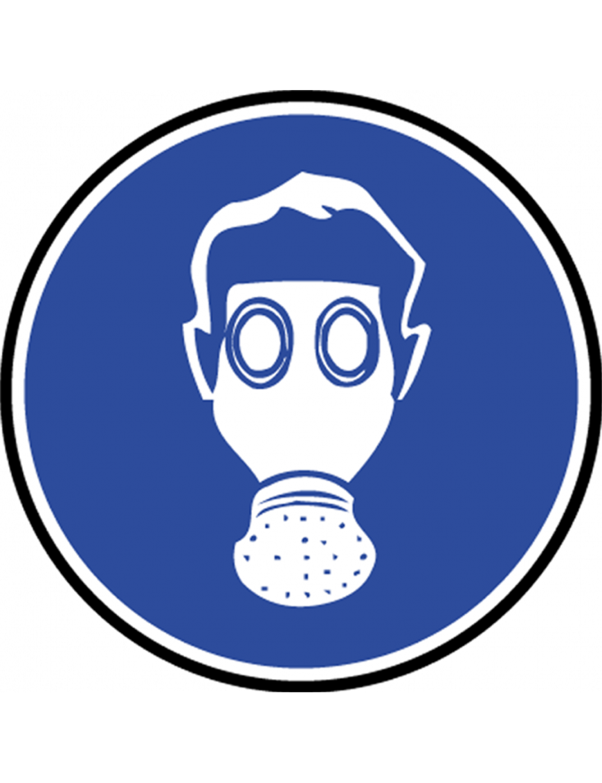 Protection voie respiratoire - 15cm - Sticker/autocollant Protection voie respiratoire - 15cm - Sticker/autocollant