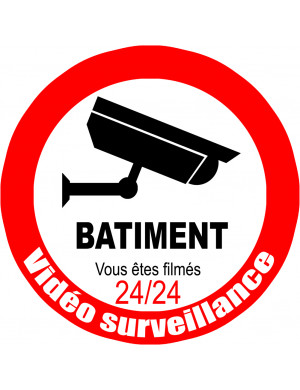 vidéo surveillance BATIMENT - 20cm - Sticker/autocollant