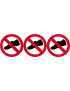 Chaussures interdites - 3x10cm - Sticker/autocollant