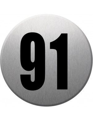 numéroderue91 - gris brossé 10x10cm - Sticker/autocollant