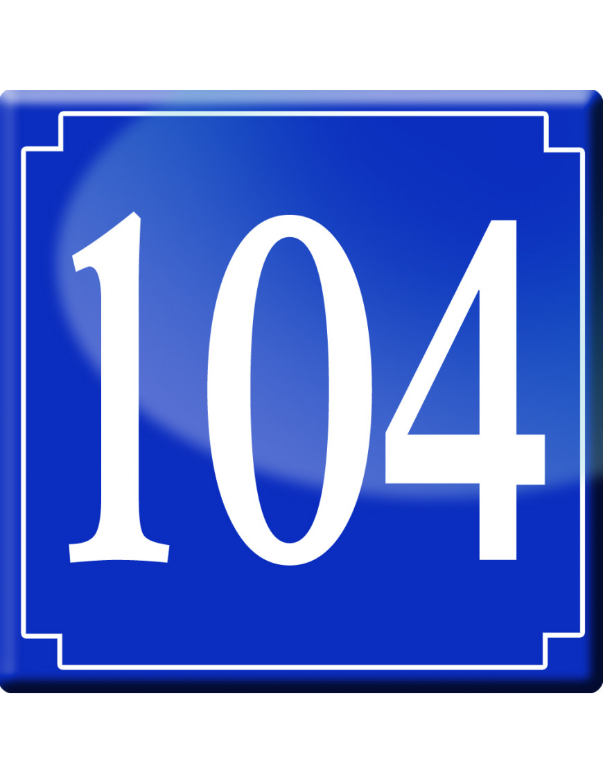 numéroderue104 - classique 10x10cm - Sticker/autocollant numéroderue104 - classique 10x10cm - Sticker/autocollant