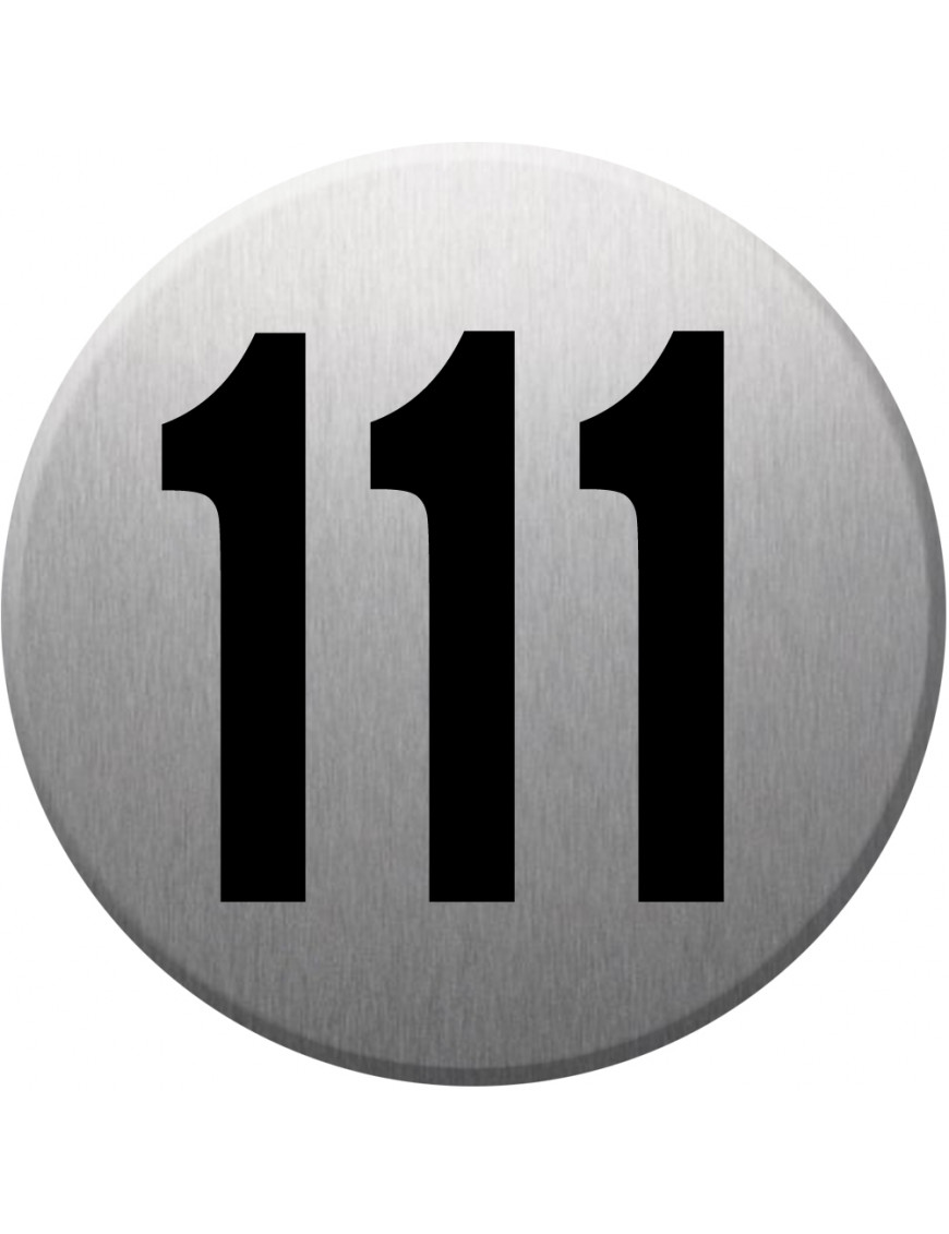numéroderue111 - gris brossé 10x10cm - Sticker/autocollant numéroderue111 - gris brossé 10x10cm - Sticker/autocollant