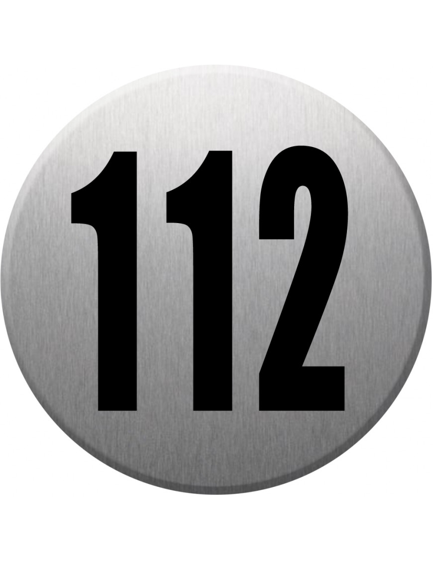 numéroderue112 - gris brossé 10x10cm - Sticker/autocollant numéroderue112 - gris brossé 10x10cm - Sticker/autocollant