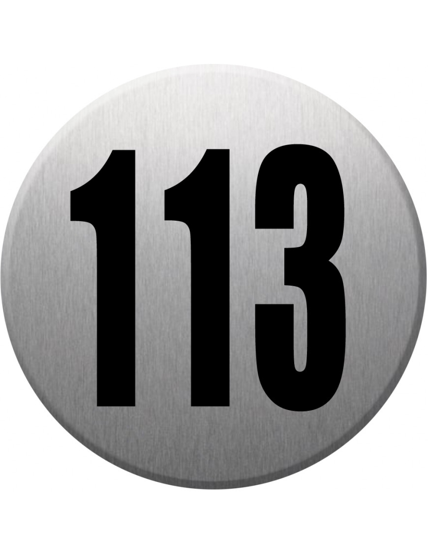 numéroderue113 - gris brossé 10x10cm - Sticker/autocollant numéroderue113 - gris brossé 10x10cm - Sticker/autocollant