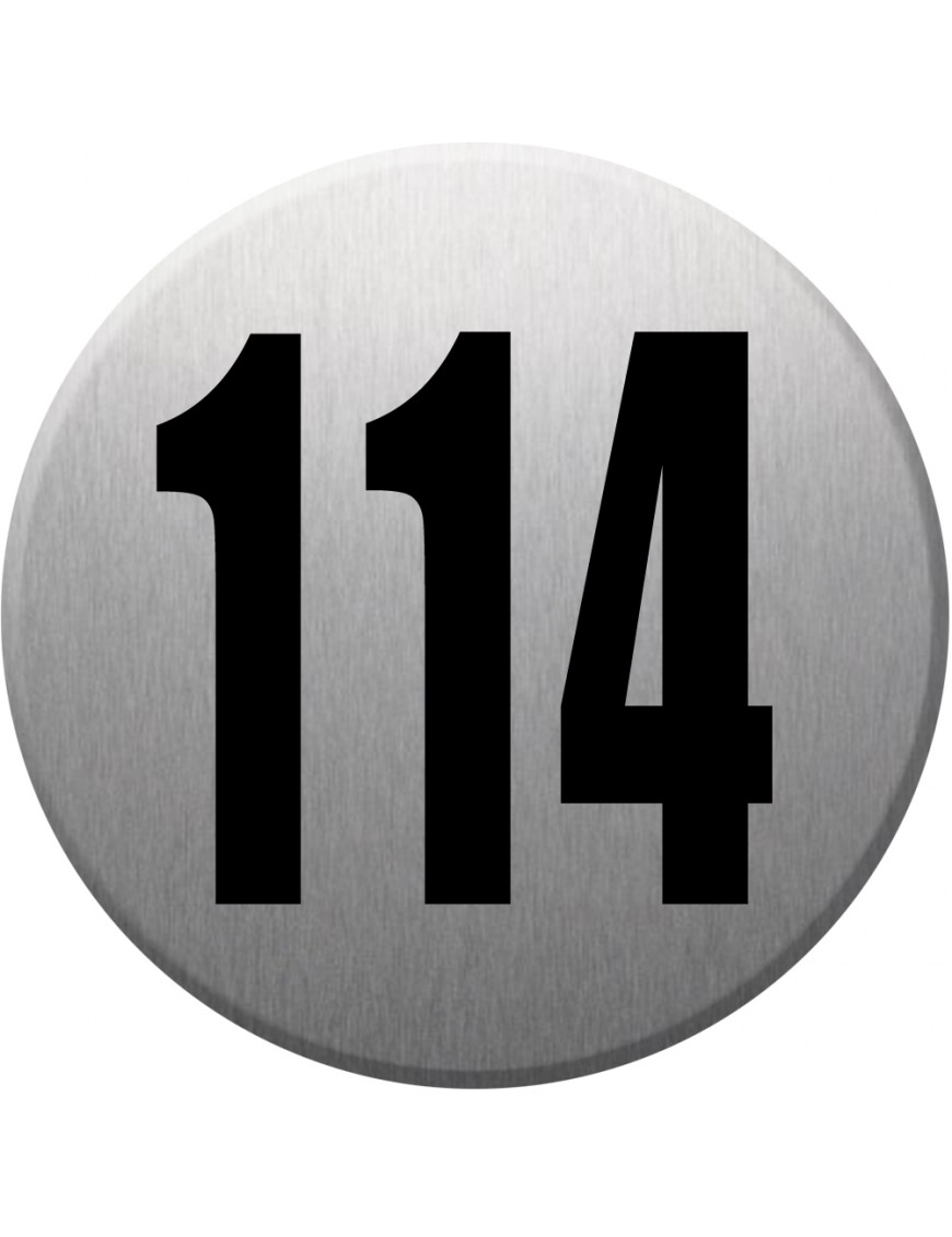 numéroderue114 - gris brossé 10x10cm - Sticker/autocollant numéroderue114 - gris brossé 10x10cm - Sticker/autocollant