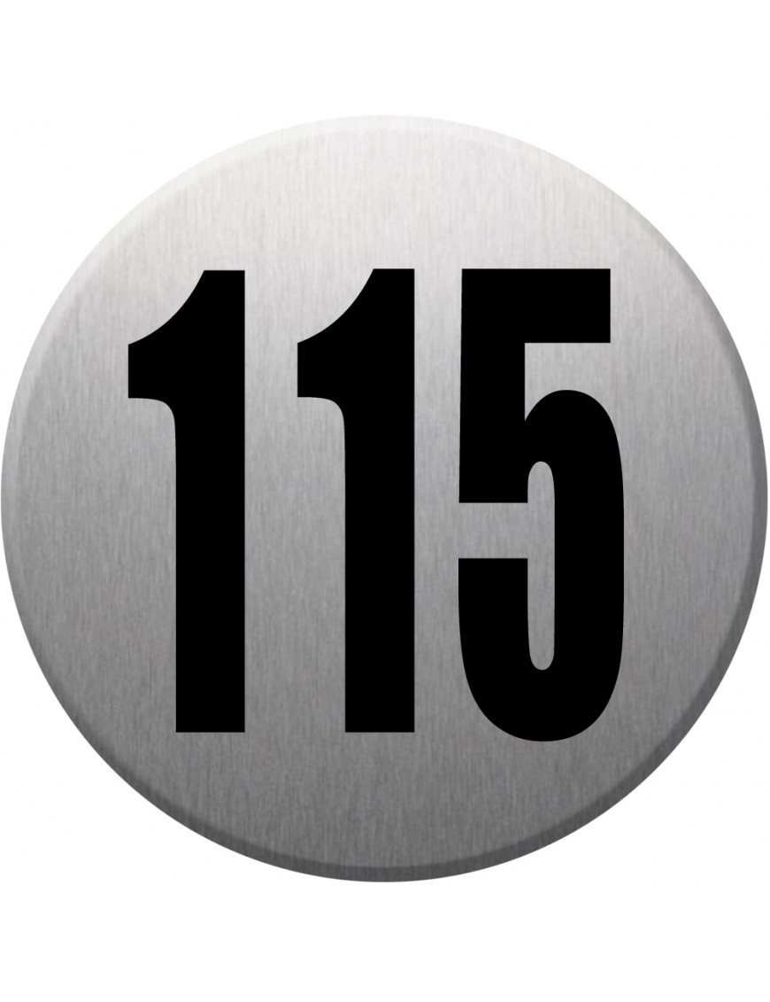 numéroderue115 - gris brossé 10x10cm - Sticker/autocollant numéroderue115 - gris brossé 10x10cm - Sticker/autocollant