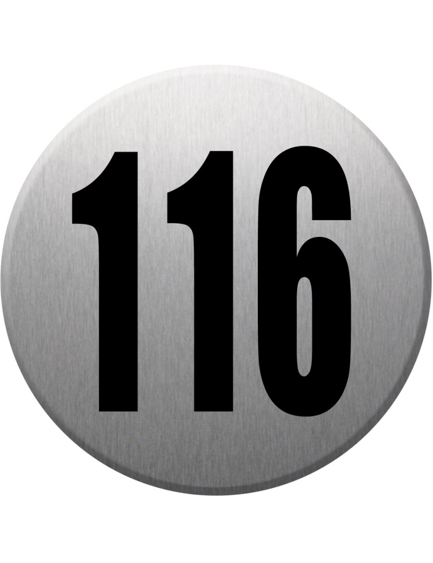 numéroderue116 - gris brossé 10x10cm - Sticker/autocollant numéroderue116 - gris brossé 10x10cm - Sticker/autocollant