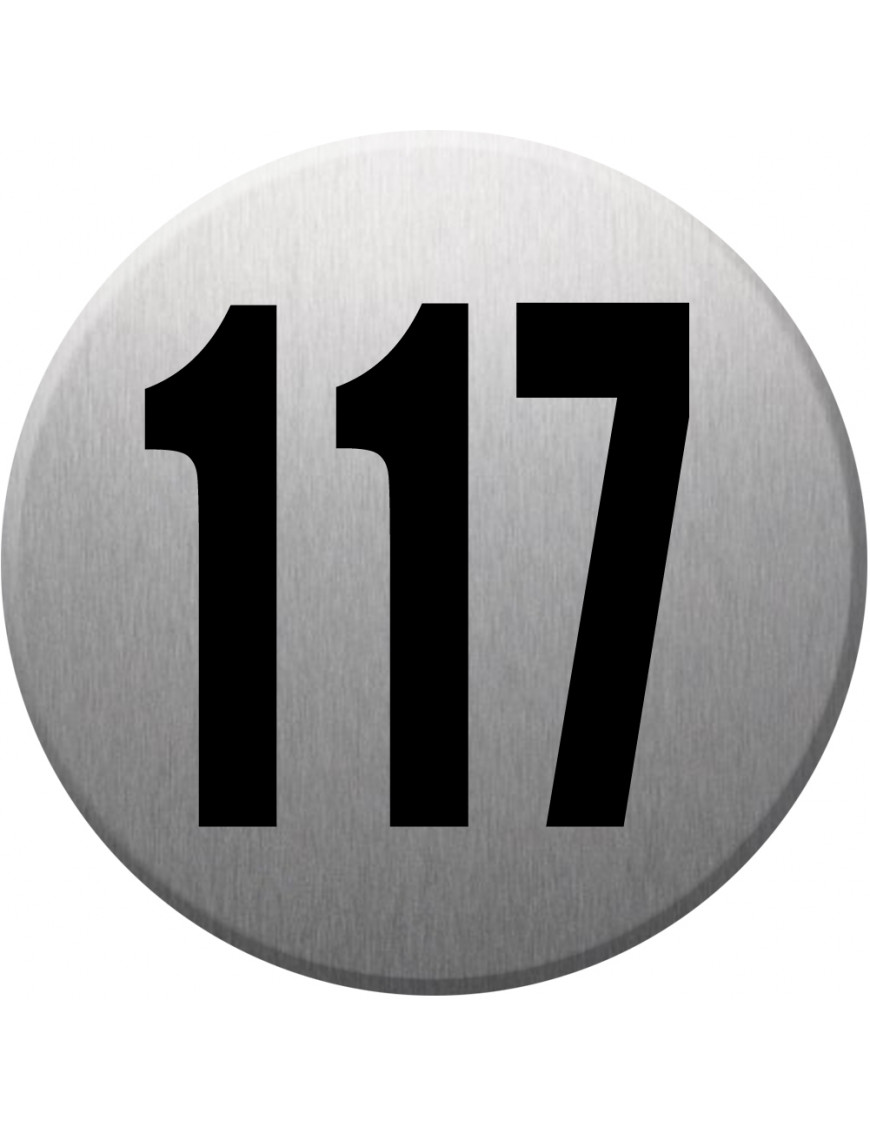 numéroderue117 - gris brossé 10x10cm - Sticker/autocollant numéroderue117 - gris brossé 10x10cm - Sticker/autocollant