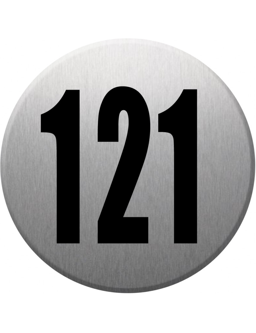 numéroderue121 - gris brossé 10x10cm - Sticker/autocollant numéroderue121 - gris brossé 10x10cm - Sticker/autocollant
