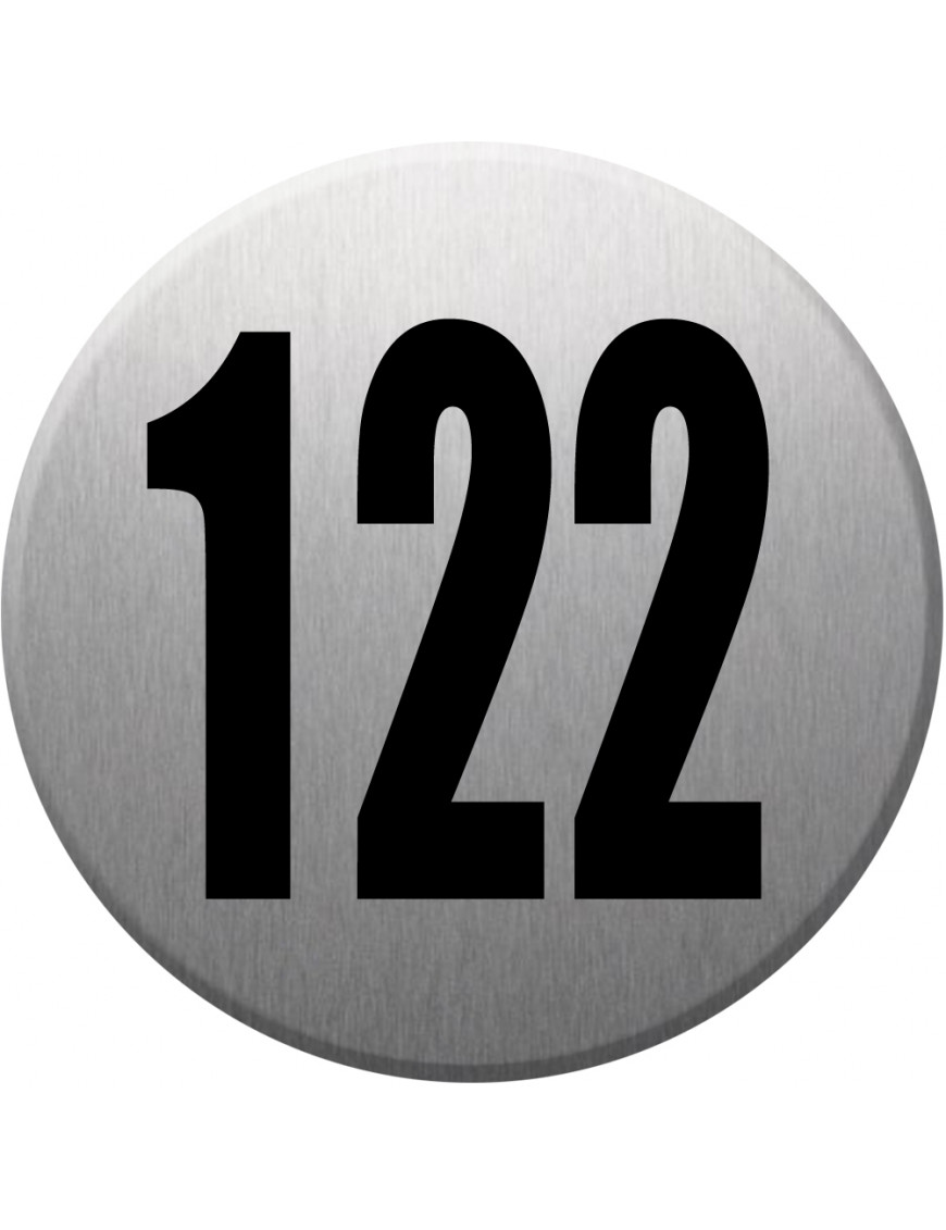 numéroderue122 - gris brossé 10x10cm - Sticker/autocollant numéroderue122 - gris brossé 10x10cm - Sticker/autocollant