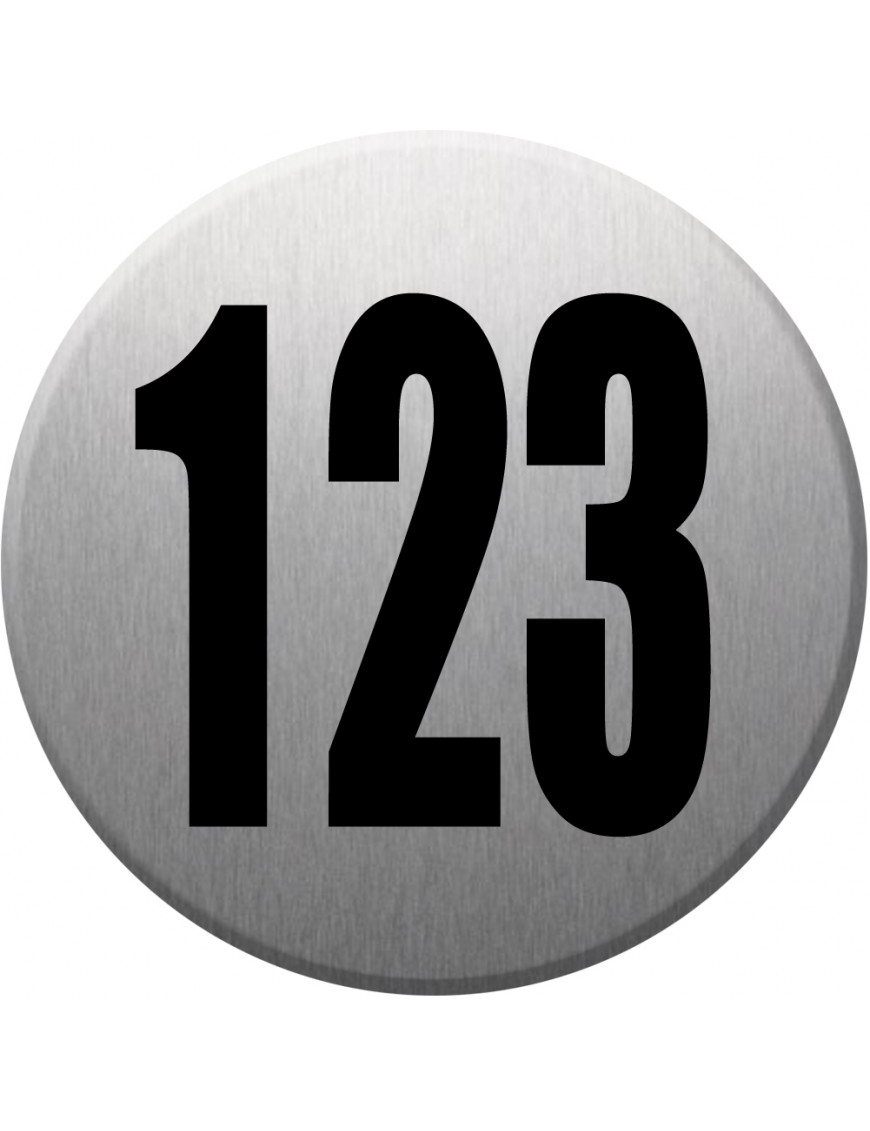 numéroderue123 - gris brossé 10x10cm - Sticker/autocollant numéroderue123 - gris brossé 10x10cm - Sticker/autocollant
