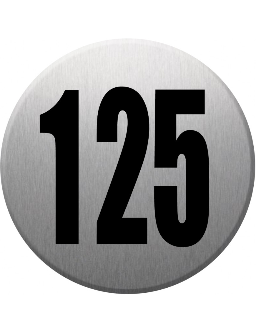 numéroderue125 - gris brossé 10x10cm - Sticker/autocollant numéroderue125 - gris brossé 10x10cm - Sticker/autocollant