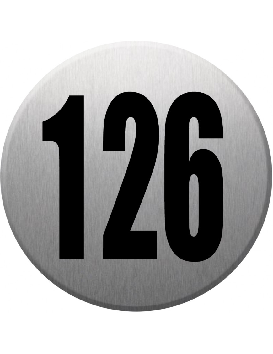 numéroderue126 - gris brossé 10x10cm - Sticker/autocollant numéroderue126 - gris brossé 10x10cm - Sticker/autocollant