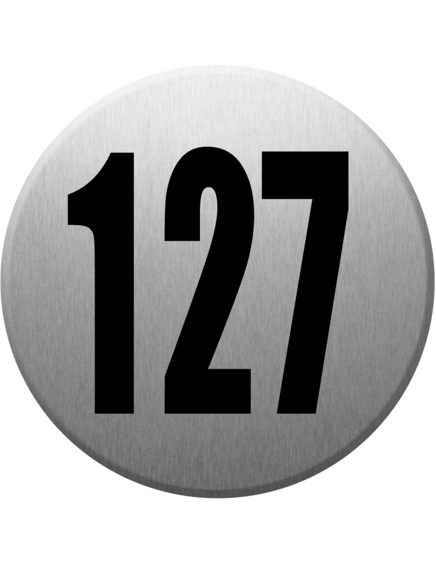 numéroderue127 - gris brossé 10x10cm - Sticker/autocollant numéroderue127 - gris brossé 10x10cm - Sticker/autocollant