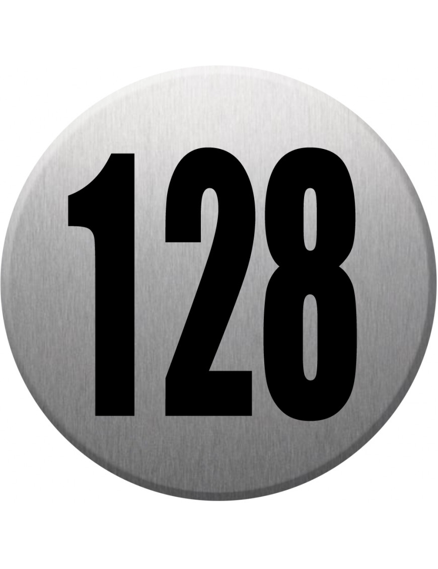 numéroderue128 - gris brossé 10x10cm - Sticker/autocollant numéroderue128 - gris brossé 10x10cm - Sticker/autocollant