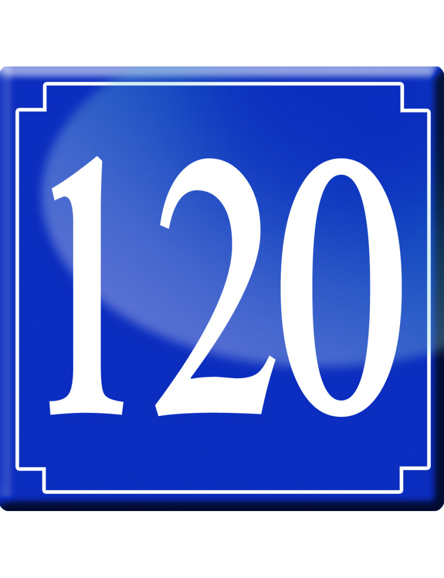 numéroderue120 - classique 10x10cm - Sticker/autocollant numéroderue120 - classique 10x10cm - Sticker/autocollant