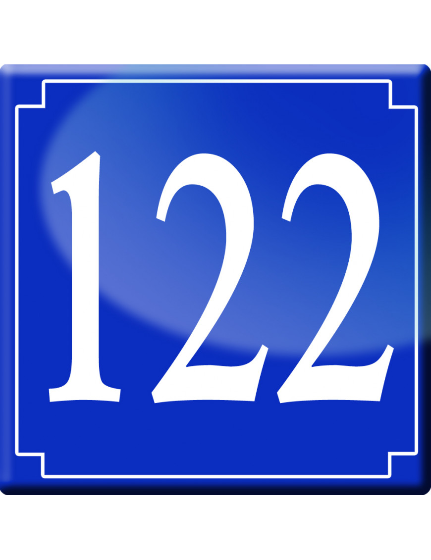 numéroderue122 - classique 10x10cm - Sticker/autocollant numéroderue122 - classique 10x10cm - Sticker/autocollant