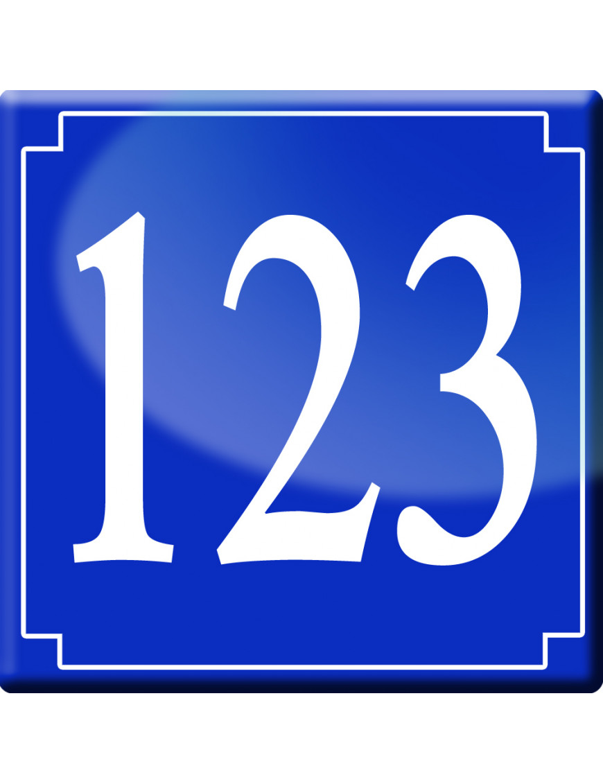 numéroderue123 - classique 10x10cm - Sticker/autocollant numéroderue123 - classique 10x10cm - Sticker/autocollant