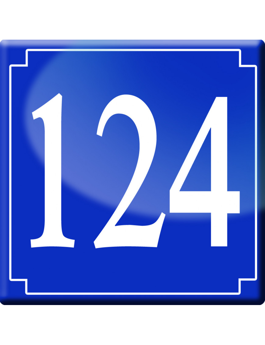 numéroderue124 - classique 10x10cm - Sticker/autocollant numéroderue124 - classique 10x10cm - Sticker/autocollant