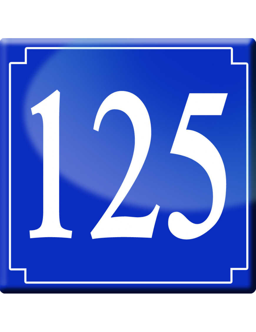 numéroderue125 - classique 10x10cm - Sticker/autocollant numéroderue125 - classique 10x10cm - Sticker/autocollant