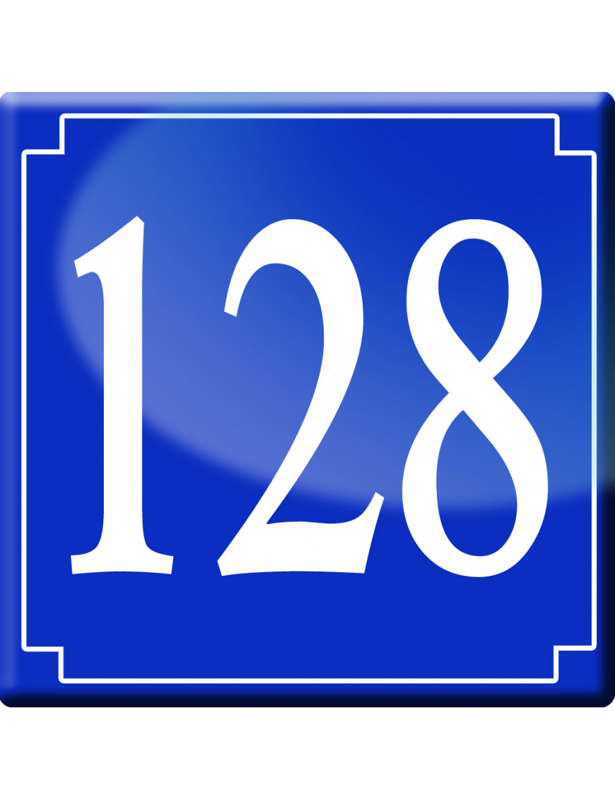 numéroderue128 - classique 10x10cm - Sticker/autocollant numéroderue128 - classique 10x10cm - Sticker/autocollant