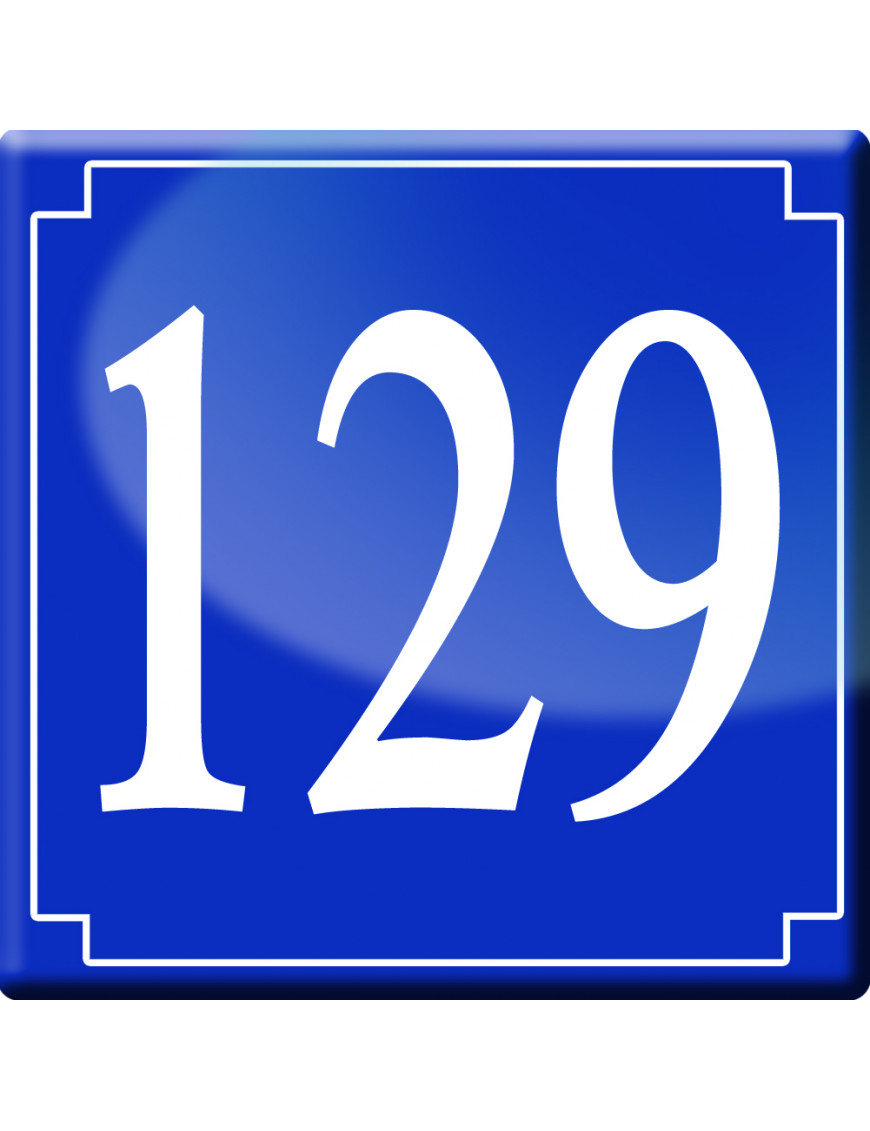 numéroderue129 - classique 10x10cm - Sticker/autocollant numéroderue129 - classique 10x10cm - Sticker/autocollant