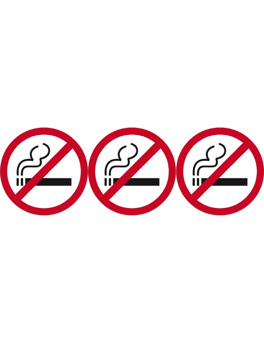 interdit de fumer - 3x10cm - Sticker/autocollant