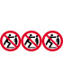interdit de pousser - 3x10cm - Sticker/autocollant