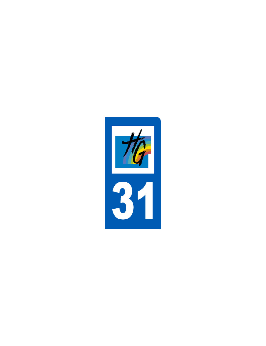 immatriculation motard 31 Haute-Garonne (6x3cm) - Sticker/autocollant immatriculation motard 31 Haute-Garonne (6x3cm) - Sticker/autocollant