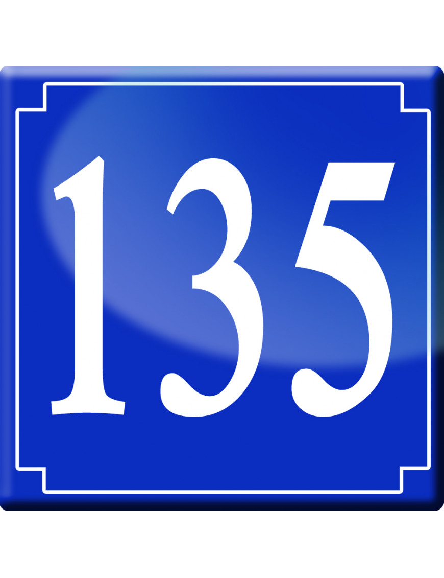 numéroderue135 - classique 10x10cm - Sticker/autocollant numéroderue135 - classique 10x10cm - Sticker/autocollant
