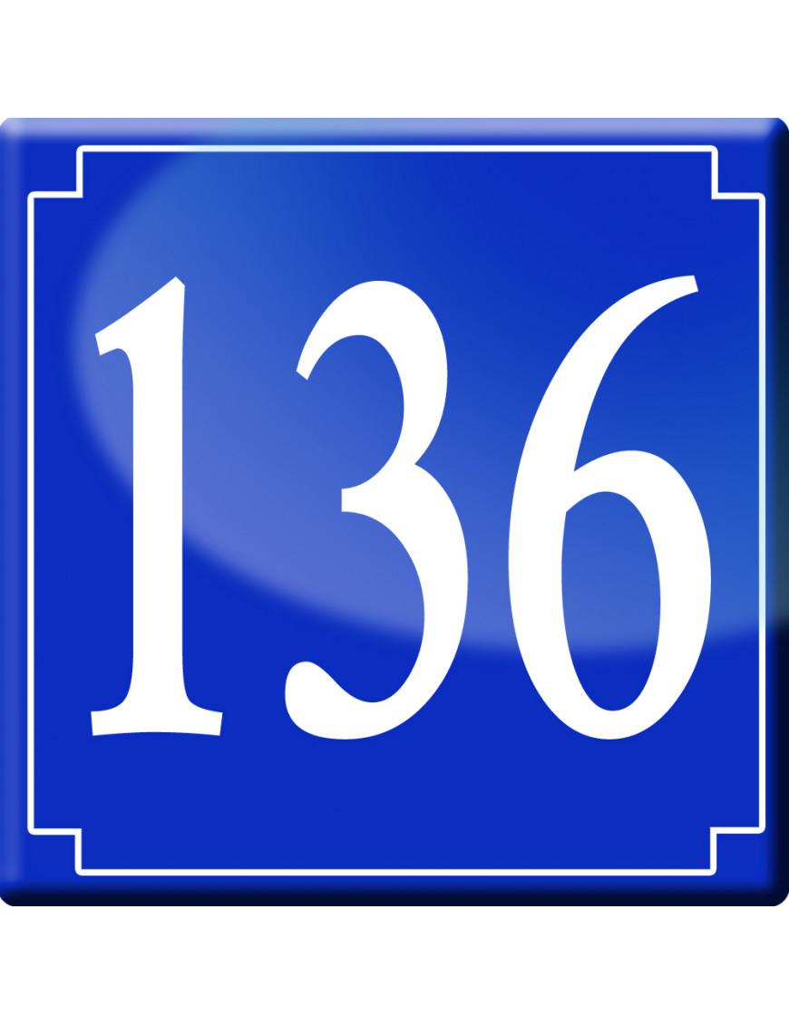 numéroderue136 - classique 10x10cm - Sticker/autocollant numéroderue136 - classique 10x10cm - Sticker/autocollant