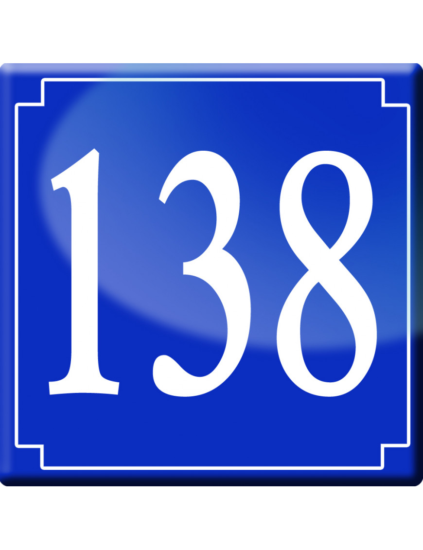 numéroderue138 - classique 10x10cm - Sticker/autocollant numéroderue138 - classique 10x10cm - Sticker/autocollant