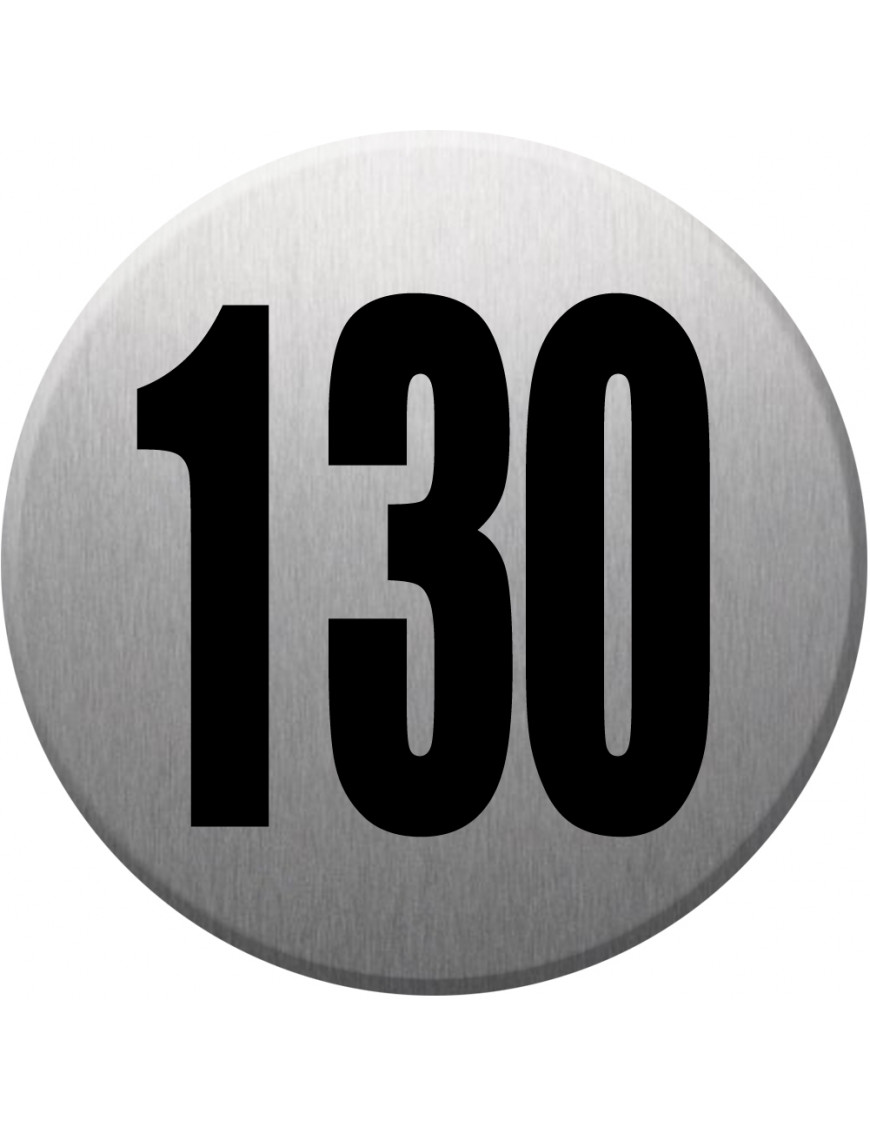 numéroderue130 - gris brossé 10x10cm - Sticker/autocollant numéroderue130 - gris brossé 10x10cm - Sticker/autocollant