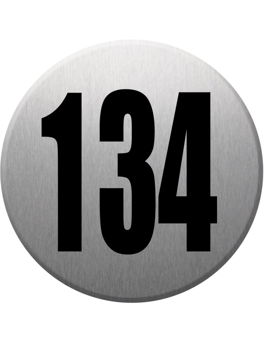 numéroderue134 - gris brossé 10x10cm - Sticker/autocollant numéroderue134 - gris brossé 10x10cm - Sticker/autocollant