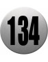 numéroderue134 - gris brossé 10x10cm - Sticker/autocollant numéroderue134 - gris brossé 10x10cm - Sticker/autocollant