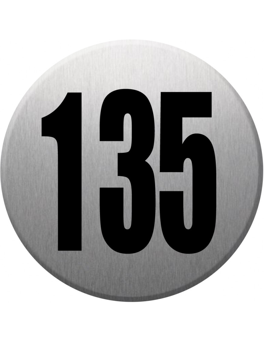 numéroderue135 - gris brossé 10x10cm - Sticker/autocollant numéroderue135 - gris brossé 10x10cm - Sticker/autocollant